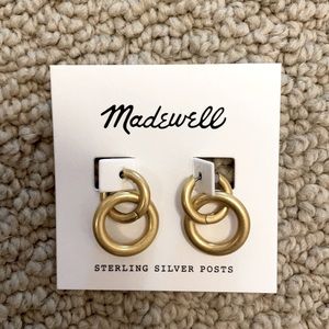 Madewell gold colored earrings. NWT
